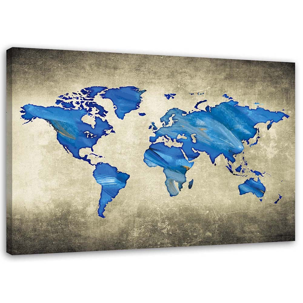 Tapyba ant drobės, Mėlynas pasaulio žemėlapis