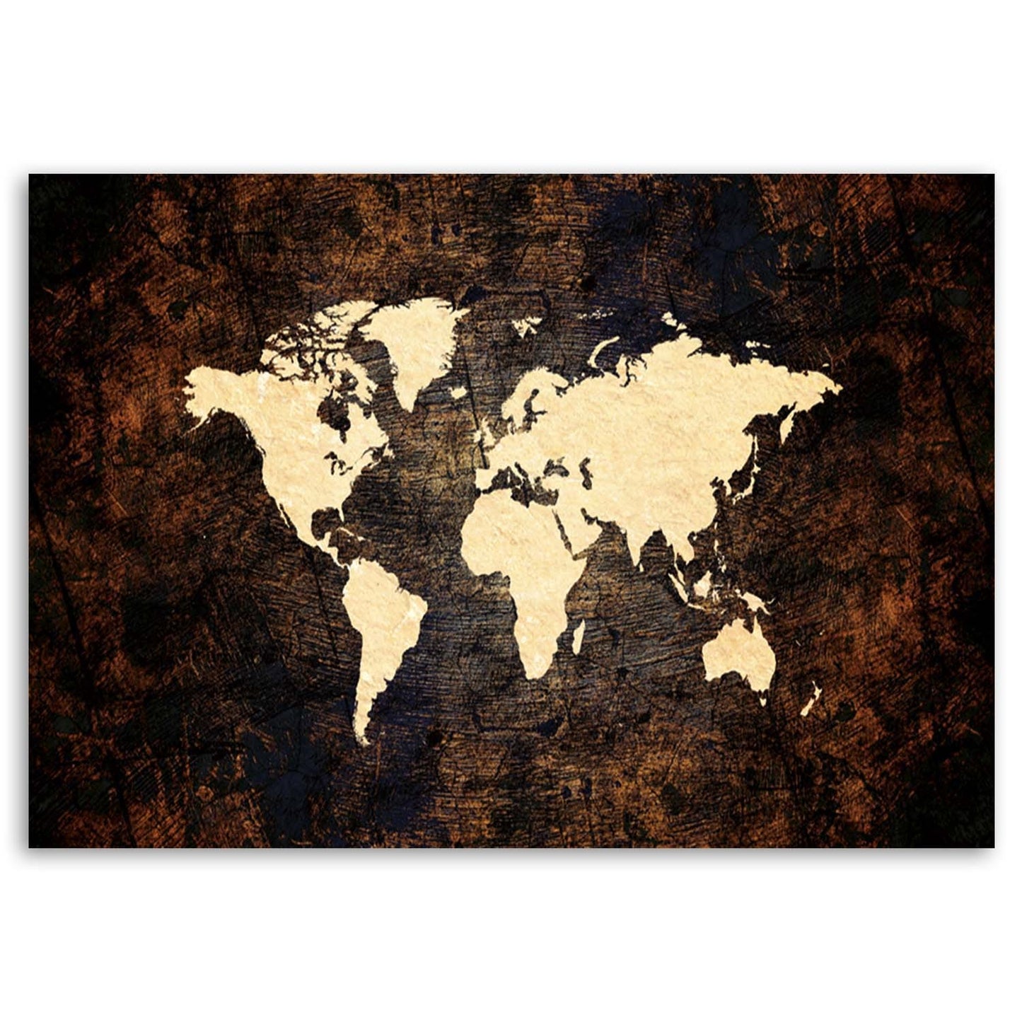 Paveikslas ant drobės, Rudas pasaulio žemėlapis