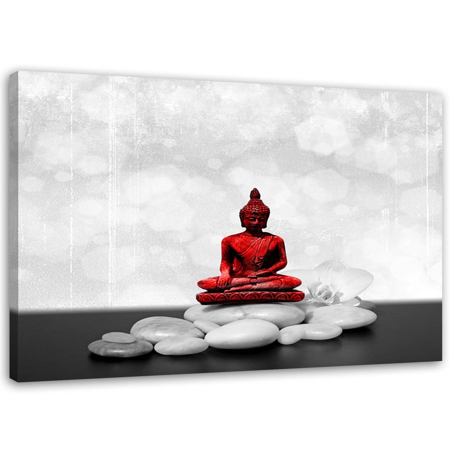 Tapyba ant drobės, Raudonasis Buda ant akmenų