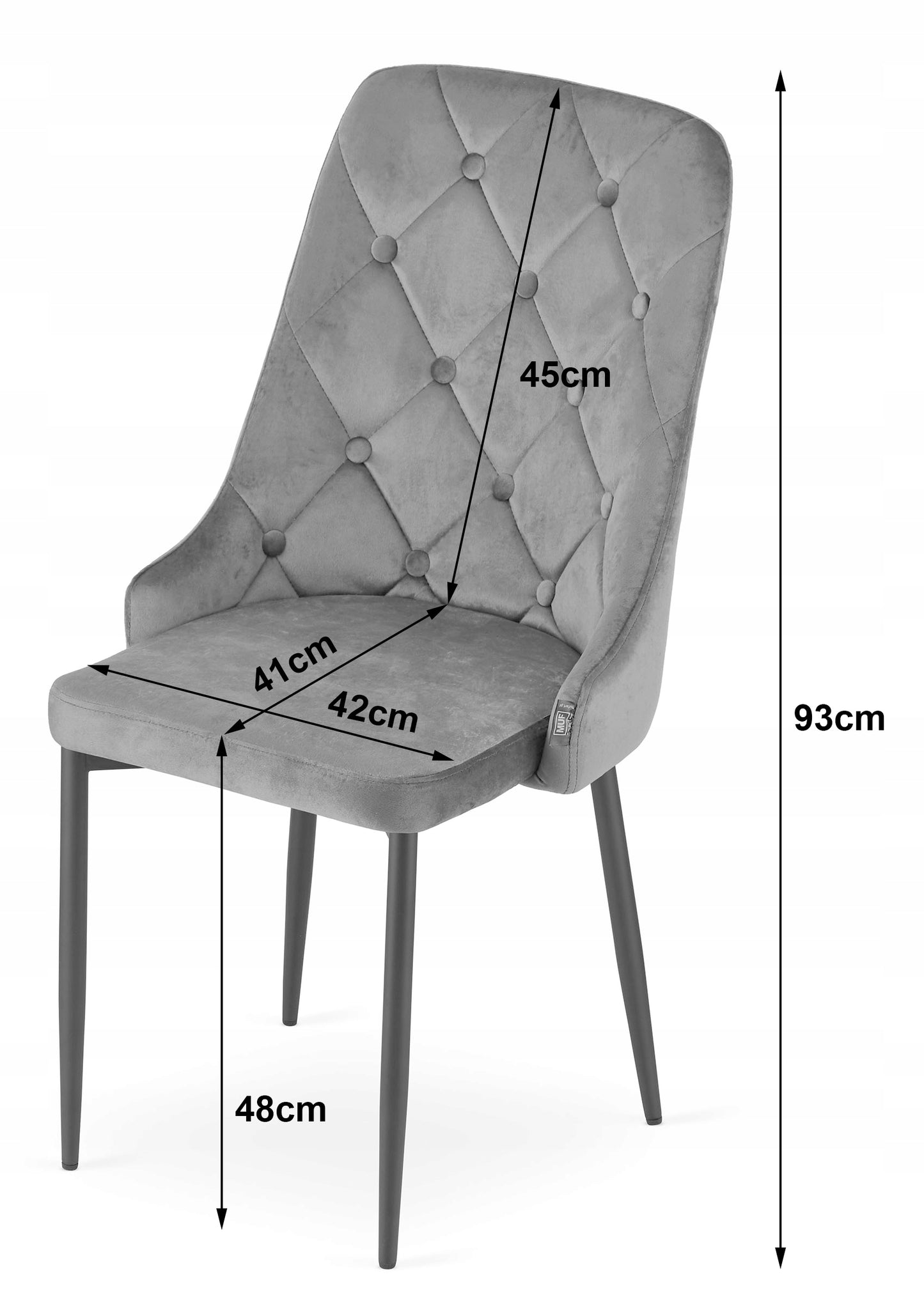 Kėdė žalia 56x48x93 cm